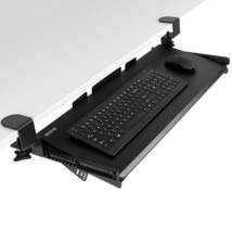 VIVO Extra Sturdy Clamp-on Tilting Computer Keyboard and Mouse Under Desk Tray - £87.92 GBP