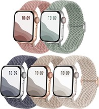 5Pack Braided Solo Loop Compatible with Apple Watch Band 42mm 44mm 45mm ... - £12.32 GBP