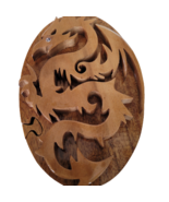 Dragon Secret Puzzle Jewelry Box 3D Wooden Trinket Stash Hand Carved Wood - £24.81 GBP