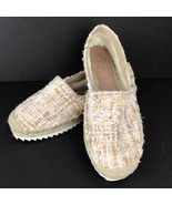 Karl Lagerfeld Paris Arago Taupe Sparkle Espadrille Loafer Shoes Size 6 M - £43.25 GBP
