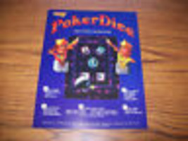 Strata Poker Dice Video Arcade Game Flyer Vintage Promo Artwork Retro 1990 - £11.70 GBP