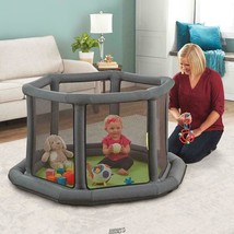 The Portable Inflatable Play Yard Six mesh windows baby Play pen - £52.25 GBP