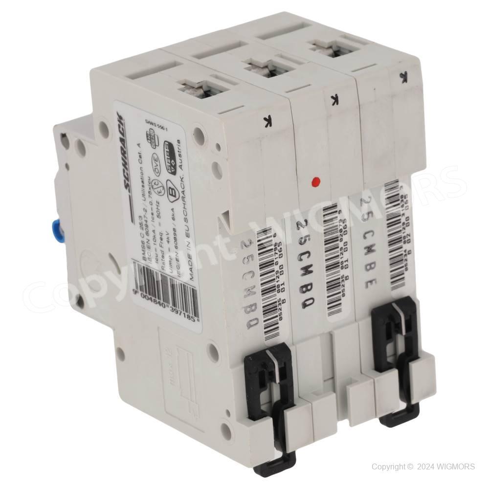 Miniature Circuit Breaker C25A/3 6kA BM617325 Schrack - $21.09
