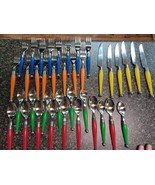 Cambridge Carnival Multi Flatware Stainless Colored Plastic Handle 38 Piece - €50,65 EUR