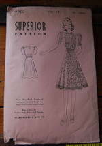 Pattern Vintage 9916 Junior Miss Dress 36&quot; bust 1940s Unprinted Precut - $9.99