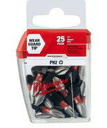 Milwaukee #2 Phillips Bits Shockwave Impact Duty Insert 48-32-4604 (Pack... - $14.84