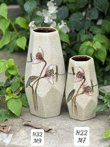 Pottery vase ceramic vase handmade in Vietnam H 22-32cms - £69.22 GBP