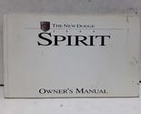 1995 Dodge Spirit Owners Manual [Paperback] Dodge - £38.84 GBP