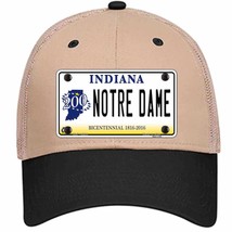 Notre Dame Indiana Novelty Khaki Mesh License Plate Hat - £23.17 GBP