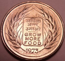 Gem Unc India 1973 50 Paise~Grow More Food~F.A.O. Issue - £3.27 GBP