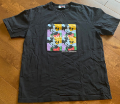 Disneyland Hong Kong Black multicolor T-shirt  Mickey Mouse size Large - $29.95