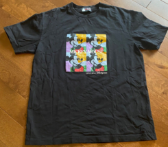 Disneyland Hong Kong Black multicolor T-shirt  Mickey Mouse size Large - £23.42 GBP