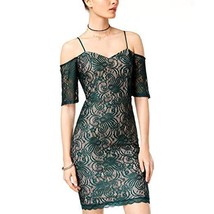 Sequin Hearts Womens Juniors Lace Mini Cocktail Dress Green, Size 5 - £23.35 GBP