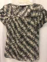 Banana Republic Women&#39;s Blouse Black Multi Color Print Size XS - $11.88
