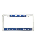 Zeta Phi Beta Sorority Metal License Plate Frame Silver Divine 9 Frame 1920 - €21,42 EUR