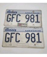 Vtg ILLINOIS PLATE PAIR OF LICENSE PLATES Sept 1998 Garage Classic Decor... - $17.00