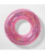 Sun Squad 36&quot; Inflatable Glitter Swim Tube Pink - $211.42 MXN