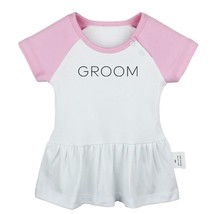 Groom Design Newborn Baby Girls Dress Toddler Infant 100% Cotton Clothes - £10.44 GBP