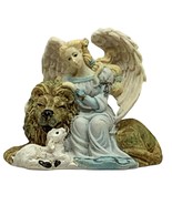 Vintage Angel Taming The Lion with Lamb Figurine Statue Small Collectabl... - $8.16