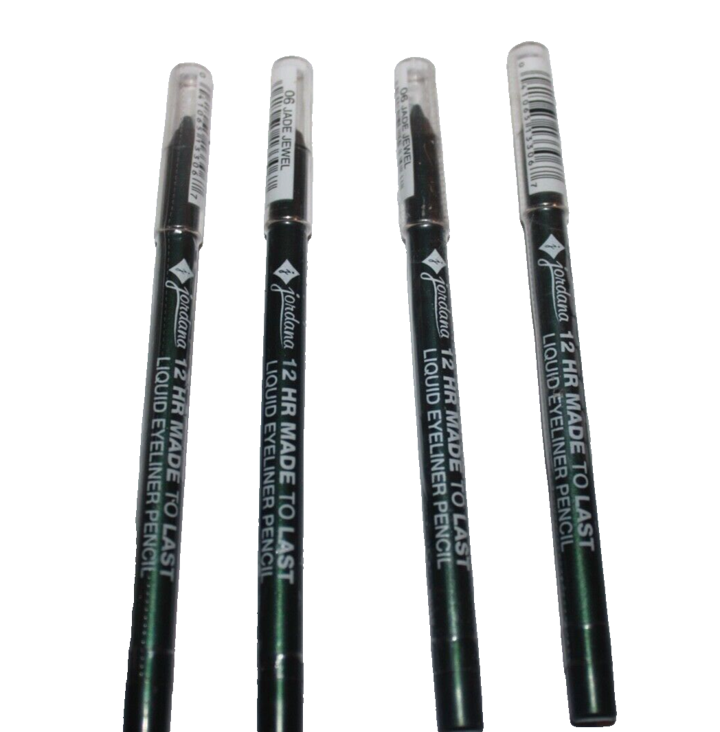 Jordana 12Hr Made To Last Liquid Eyeliner Pencil #06 Jade Jewel Lot Of 4 Sealed - $28.49