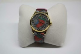 Women&#39;s Gucci G-Timeless Strawberry Print Gold PVD 38MM Quartz Watch YA1264133 - £647.98 GBP