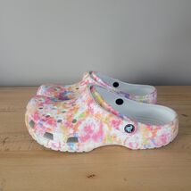 Crocs Tie Dye Men 9 Women 11 Vented Heel Strap Pink Orange Multi Classic... - $17.81