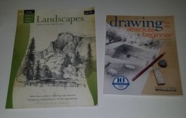 2 Drawing Books Paperback Lot Absolute Beginner Landscapes Step by Step - £11.64 GBP