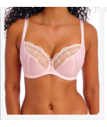 Freya Hallie Plunge Bra Pink Champagne 38G US / 38F UK Coquette Lace Und... - $570.01 MXN