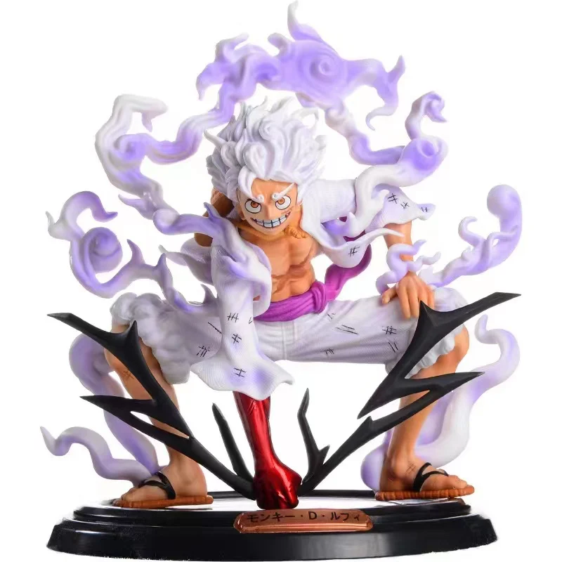 20cm One Piece Figure Nika Luffy Gear 5 Sun God Nika Figurine Joy Boy Action - £24.73 GBP