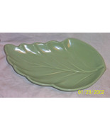 Quon Quon  Platter green leaf marked on bottom QQ- 15 inch by 10 inch   - $20.00