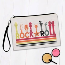 Rock And Roll Colorful Guitars Rainbow Stripes : Gift Makeup Bag Music Wall Art  - £9.58 GBP+