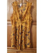 Yellow, Purple Floral Spring , Summer Vest NOBO Swim Suit Cover Nitey Wrap - $30.93 CAD