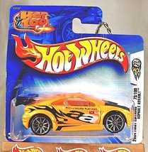 2004 Hot Wheels #73 First Editions  ASPHALT ASSAULT Yellow Black-Hood ShortCard - $9.00