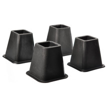 Bed Lifters - 4 Piece Set - Black - £14.36 GBP