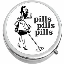 Pills Pills Pills  Medicine Vitamin Pill Box - $11.65