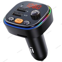 Bluetooth 5.0 Car Wireless Fm Transmitter Adapter 2 Usb Charger Aux Hands-Free - £12.64 GBP
