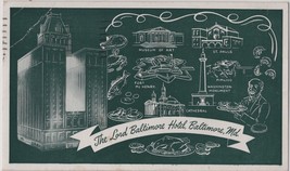 The Lord Baltimore Hotel, Baltimore Maryland MD Postcard. Postmarked 1951 - £4.17 GBP