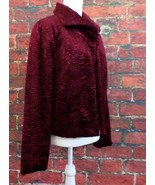 Peck &amp; Peck  Open Front Jacket / Cardigan 10 Burgundy Wine Mystical Whim... - $32.42 CAD