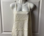 Coldwater Creek Lacy Strappy Top Womens Size Large Cream Tiered Layering - $19.75