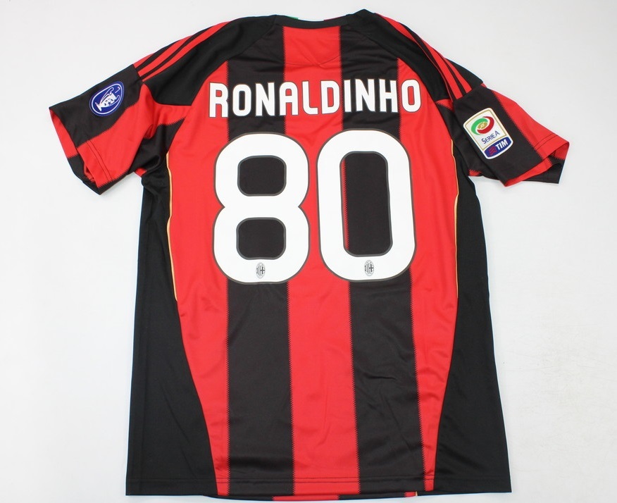 ac milan jersey 2010 2011 shirt ronaldinho home champions league style