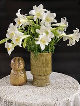 Vintage Pottery Flower Vase Handmade in Vietnam Ceramic vase H26cms - £73.27 GBP