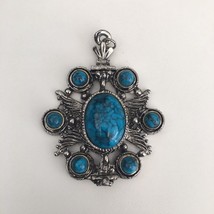 Vintage Faux Turquoise Pendant - £11.80 GBP