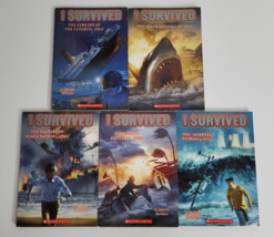 5 I SURVIVED Books Lot Pearl Harbor Titanic Shark Attacks Katrina Lauren Tarshis - £7.46 GBP