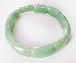 Green Glass Bead Beaded Stretch Bracelet - £7.74 GBP