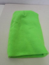Kb Ehtos Beanie Hat Knit Winter Bright Neon Green Made In USA - $27.39