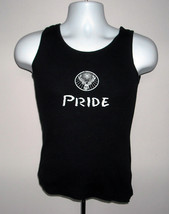 Womens Juniors Jagermeister Pride ribbed tank top shirt large black whit... - £17.37 GBP