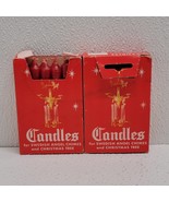 Vintage 24 Red Candles 4&quot; For Swedish Angel Chimes Christmas - $367.19 MXN