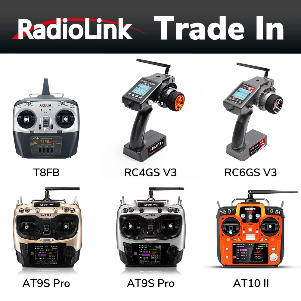 Radiolink Rc Transmitter Old To New Trade In RC6GS V3 RC4GS V3 T8S T8FB AT9S Pro - £40.03 GBP+