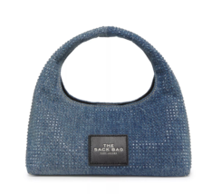 Marc Jacobs The Mini Sack Crystal Embellished Denim Top Handle Bag ~NWT~ - $311.85