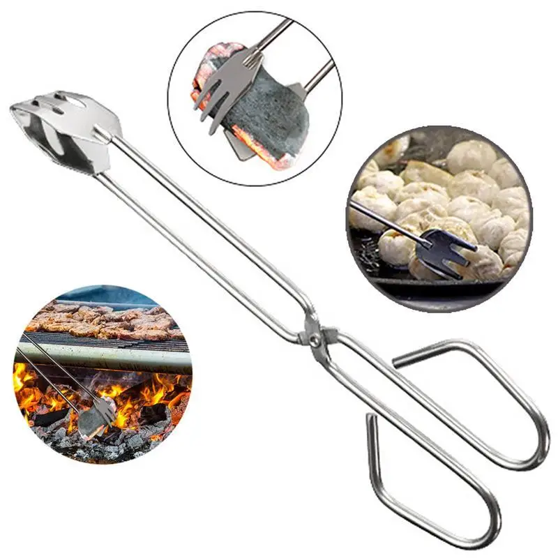 Convenient BBQ Tools Stainless Steel Scissors Type Grilled Food Clip Barbecue Ac - £108.80 GBP